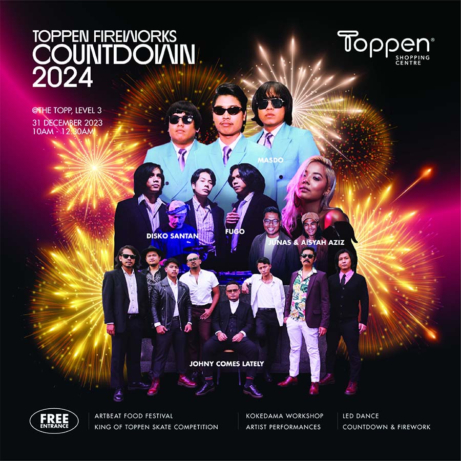 Toppen Countdown 2024 - Shopping Centre in Johor Bahru (Beside IKEA) - Singers, bands and performances